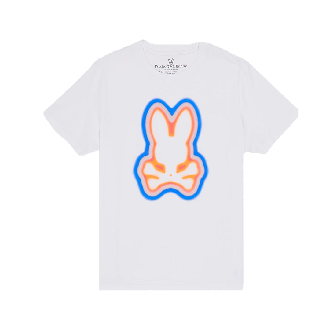 Psycho Bunny Mens Warner Graphic Tee - White - Graphic Tee