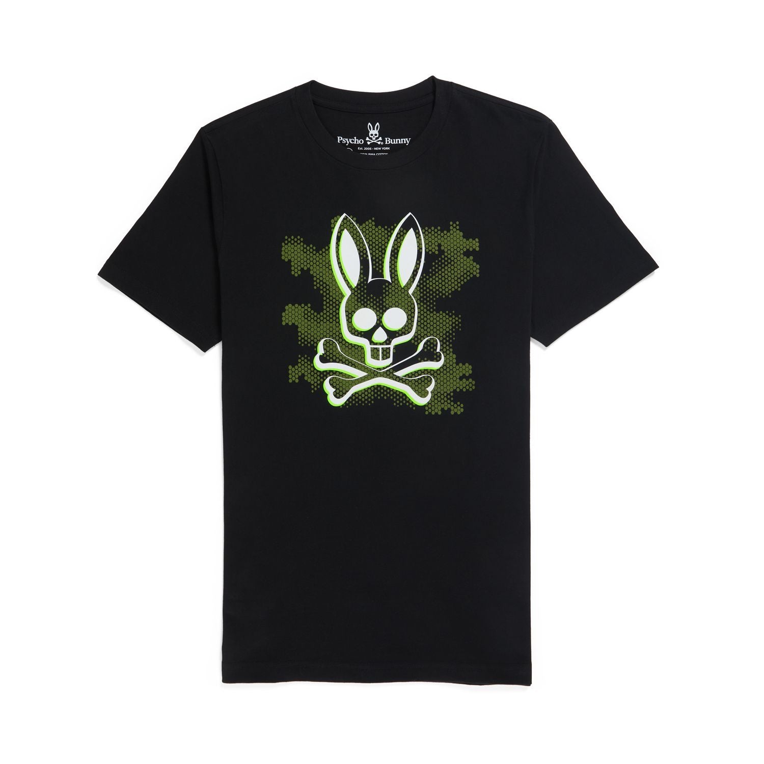 Psycho Bunny Mens Rockaway Graphic Tee - Black - Graphic Tee