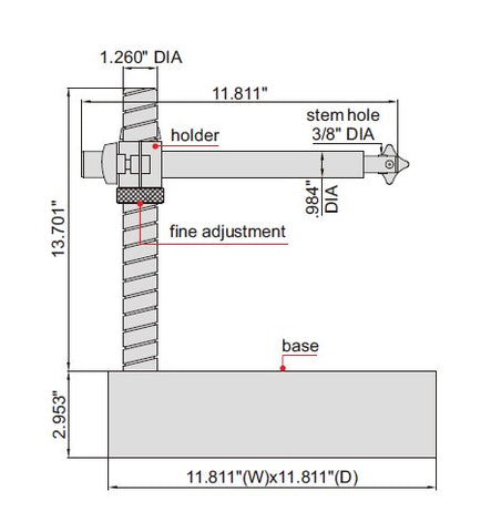 INSIZE Granite Base Indicator Stand