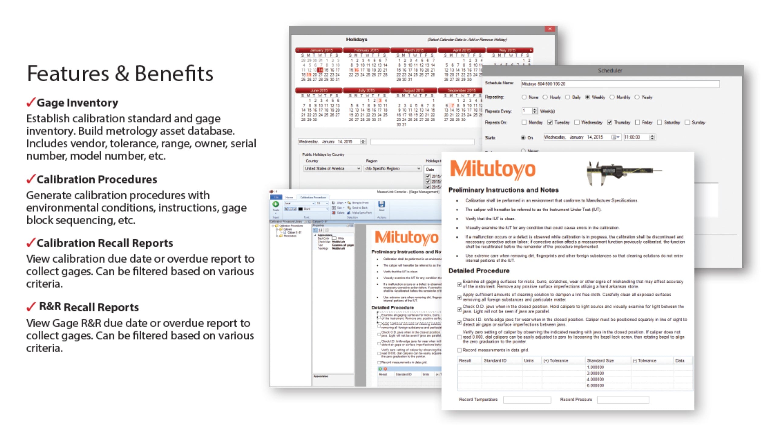 Mitutoyo MeasurLink Gage Management SPC Software