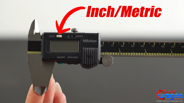 Mitutoyo Caliper can switch between inch and Metric
