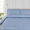Biella Jacquard Pigeon Blue King Size Bedsheet Set
