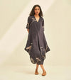 Purple Cotton Mul Printed Eclipse Jhabla
