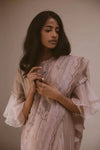 Hand Block Printed Organza Saree