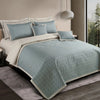Luxurious Reversible King Size, Olive Green & Beige Color, 550TC, 100% Cotton Bedspread Set