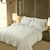 Lyon Jacquard Checks 450TC, 100% Cotton Off- White Color King Size Bedsheet Set