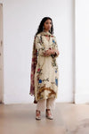 Malabar Lepord Ivory Kurta Set
