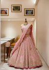 Pink Organza Lehenga