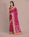 Rani Pink and Purple Patola Silk Saree