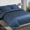 Swiss Checks Jacquard Majolica Blue King Size Bedsheet Set