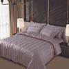 Turin Jacquard Stripes King Size Bed Sheet Set Wine Color 100% Cotton with 500 TC