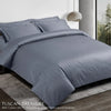 Tuscan Treasure Striped Embroidered Jacquard Grey 550 TC 100% Cotton King Size Bedsheet Set