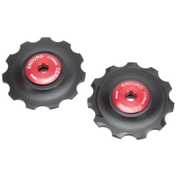 Enduro CX Ceramic Bearing Pulley Set - Red - Bearings