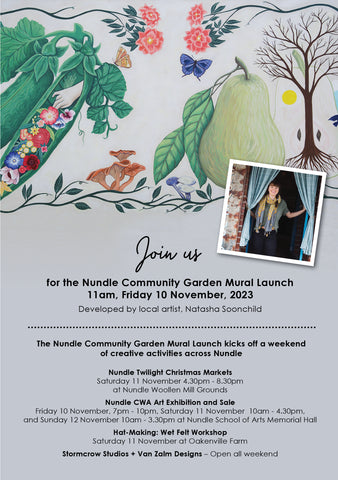 Nundle Community Garden Mural Launch Invitation