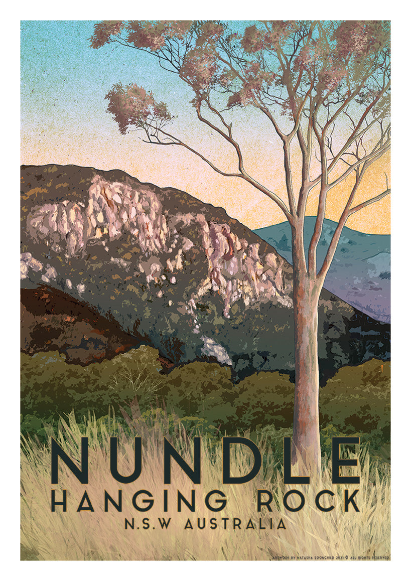 Nundle Hanging Rock Nsw A3 Art Print Odgers And Mcclelland Exchange Stores