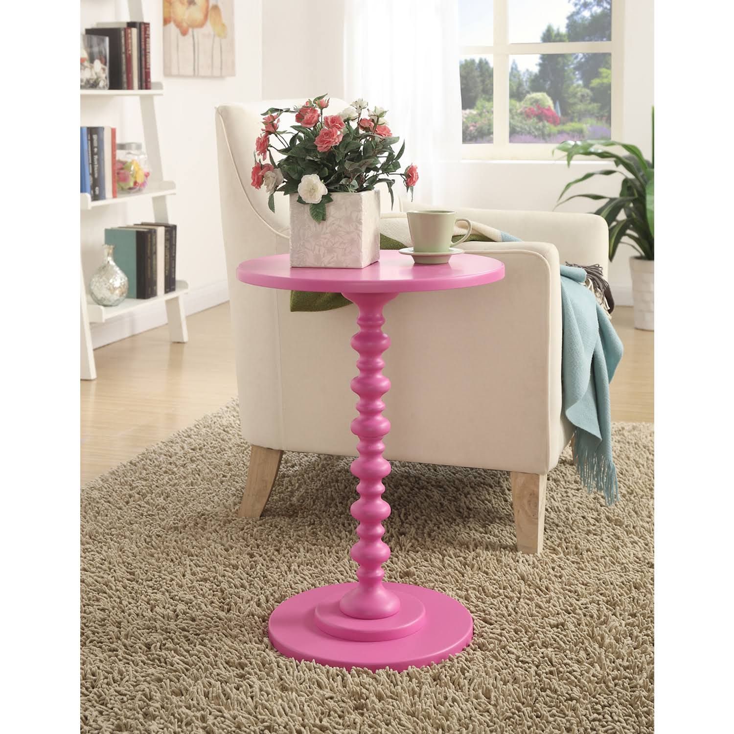 Convenience Concepts Palm Beach Sea Foam Spindle Table