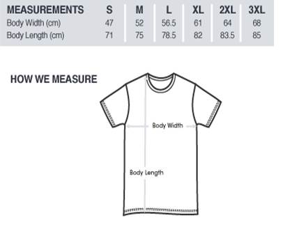 Staple Tee Sizing Chart – UNSW Shop