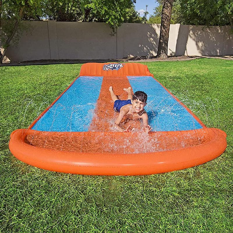 18 ft. Rectangular 6 in. Triple Slide Kiddie Pool
