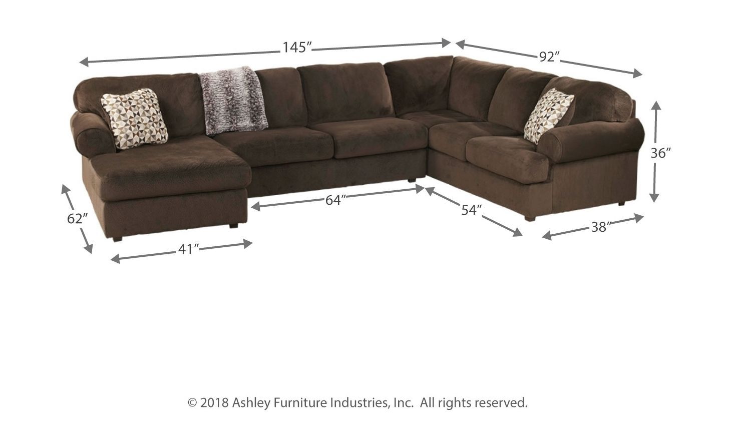 Jessa Place Sectional with Chaise Calgary's Furniture Store Calgary