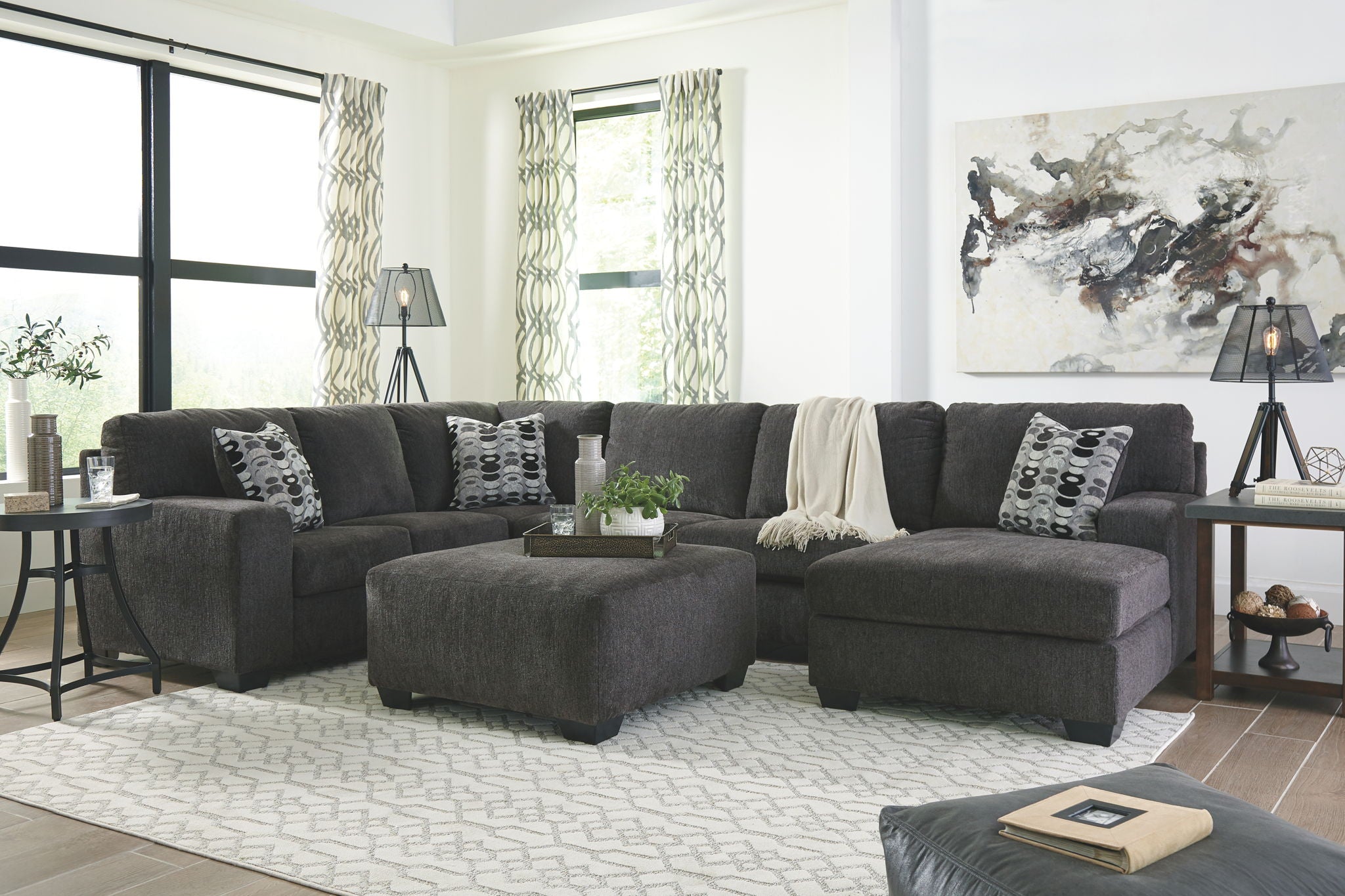 Ballinasloe Sectional with Chaise Calgary's Furniture Store Calgary