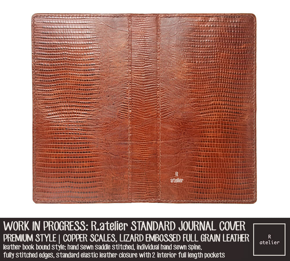 R.atelier Copper Scales Premium Standard Leather Journal Notebook Cover