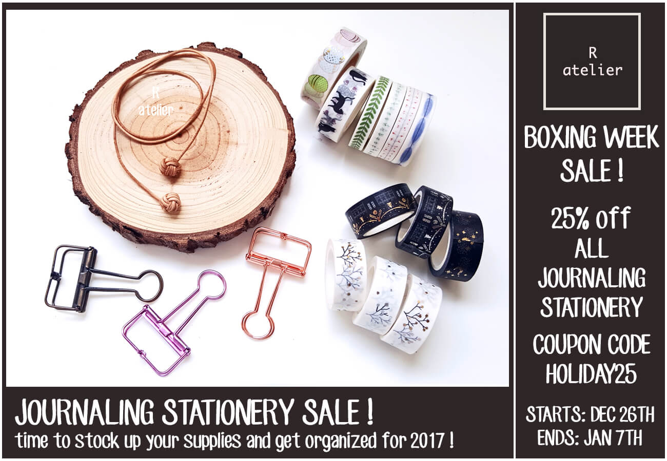 R.atelier Boxing Week Journaling Stationery Sale!