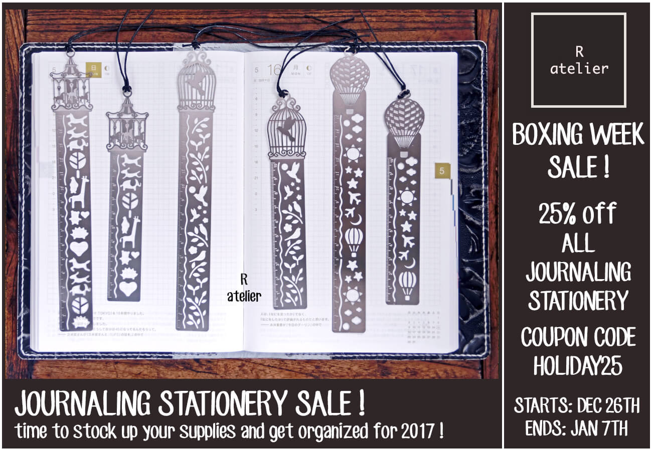 R.atelier Boxing Week Journaling Stationery Sale!