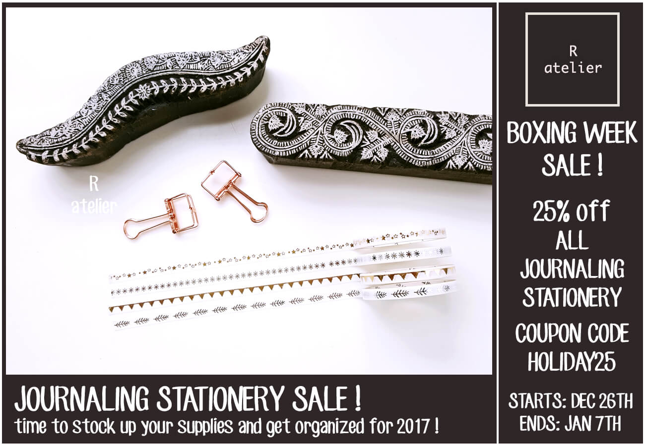 R.atelier Boxing Week Journaling Stationery Sale!