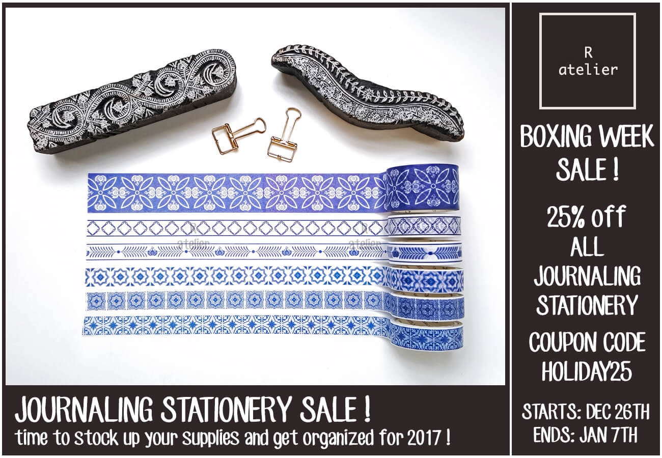 R.atelier Boxing Week Journaling Stationery Sale!