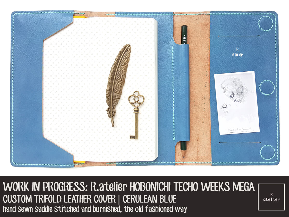 r atelier hobonichi techo weeks mega trifold planner leather cover