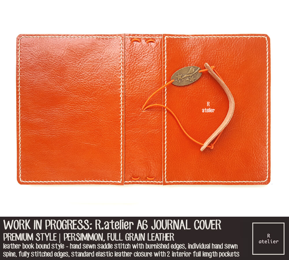 R.atelier Persimmon A6 TN Premium Leather Notebook Cover