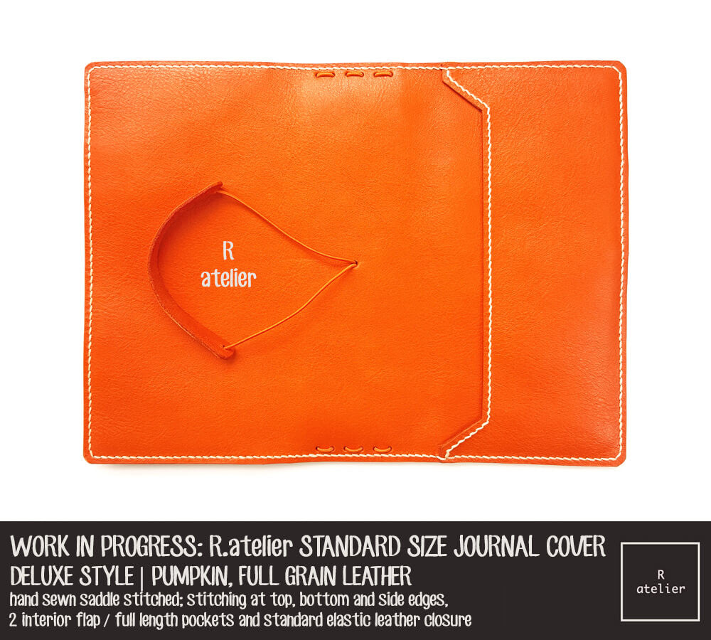 R.atelier Pumpkin Standard Deluxe Leather Notebook Cover