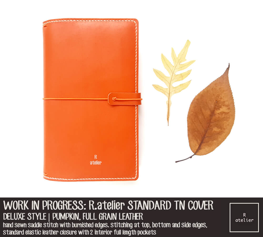 R.atelier Pumpkin Standard TN Leather Journal Cover