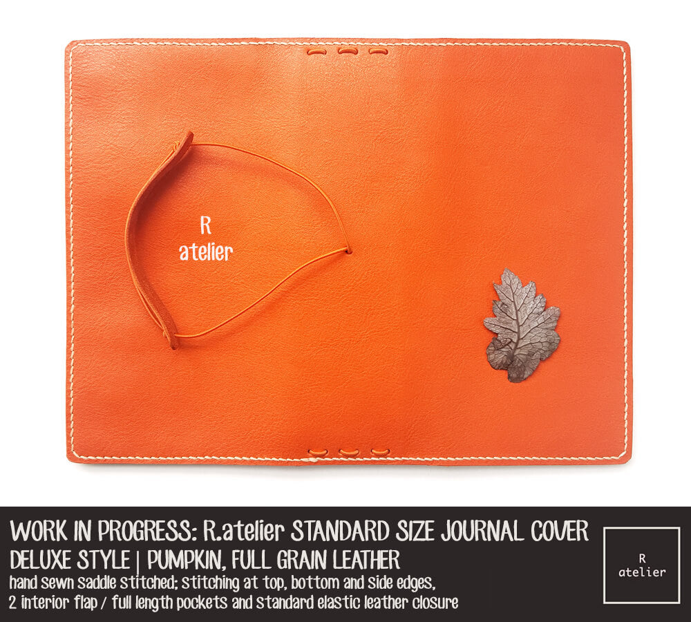 R.atelier Pumpkin Standard Deluxe Leather Notebook Cover