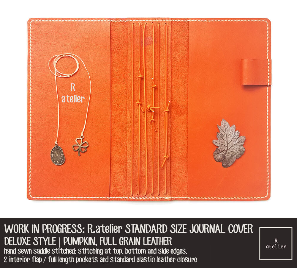 R.atelier Pumpkin Standard Deluxe Leather Notebook Cover