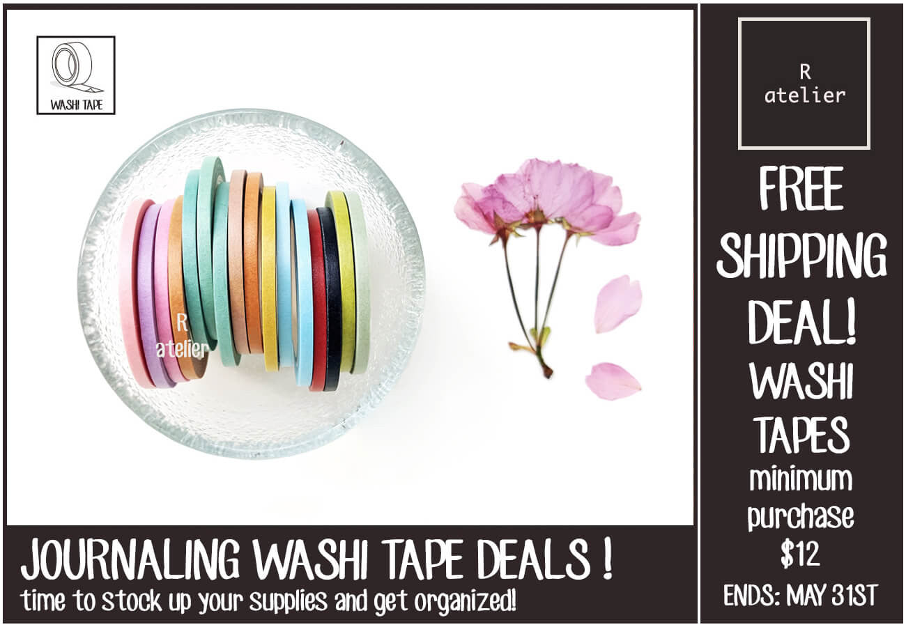 R.atelier FREE SHIPPING Washi Tape Deals!