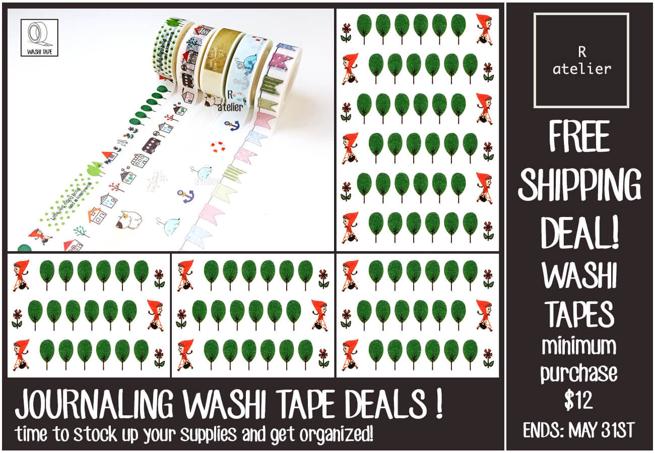 R.atelier FREE SHIPPING Washi Tape Deals!