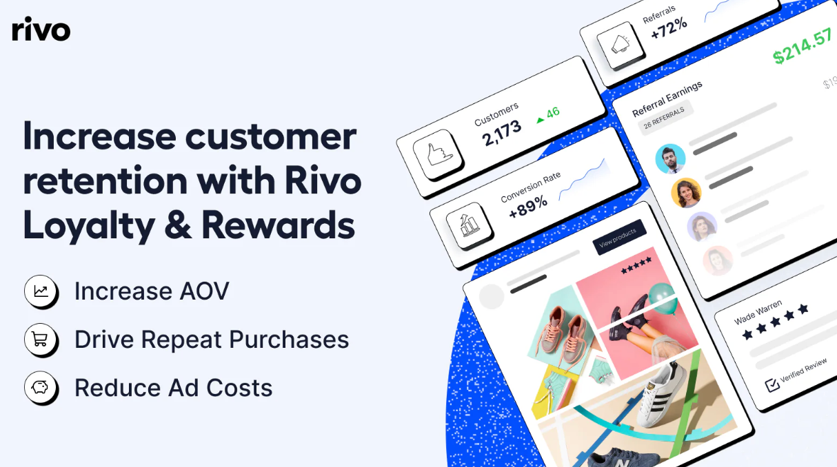 Image promoting Rivo's loyalty and rewards program aimed at enhancing customer retention and engagement strategies.