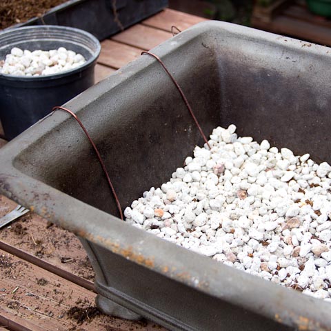 Medium pumice drainage layer