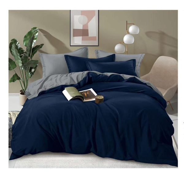 Plain Double-Sided Color Cotton Duvet Cover Set – Soft, Durable, and Comfortable Bedding
