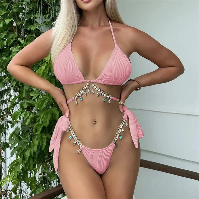 Crystal 2 Piece Swimsuit: Bikini Set for Hot Summer