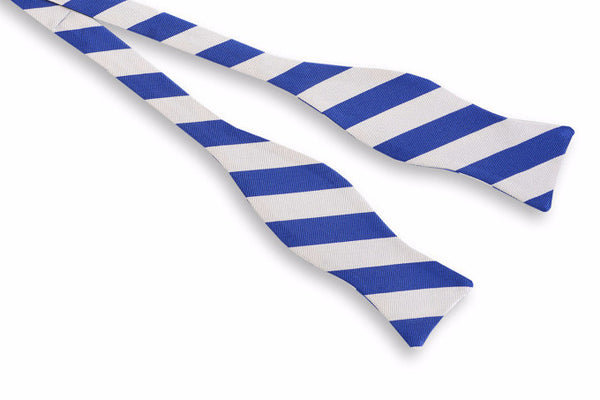 All American Stripe Bow Tie - Royal and White | Men's Bow Ties - High ...