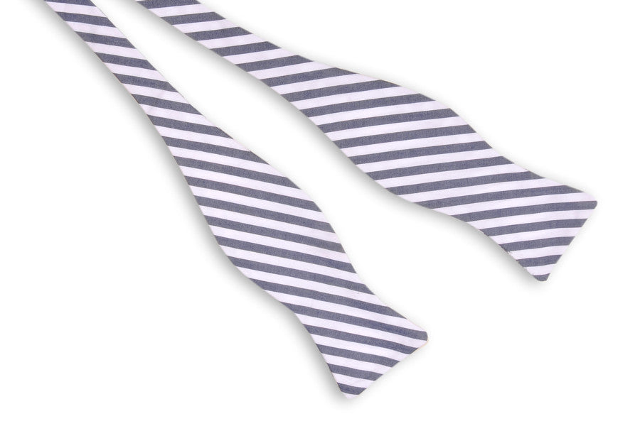True Navy Stripe Bow Tie - High Cotton