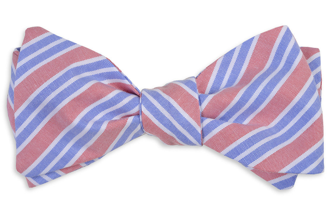 Hometown Stripe Bow Tie Bow Tie & Square / Pre-Tie / Red