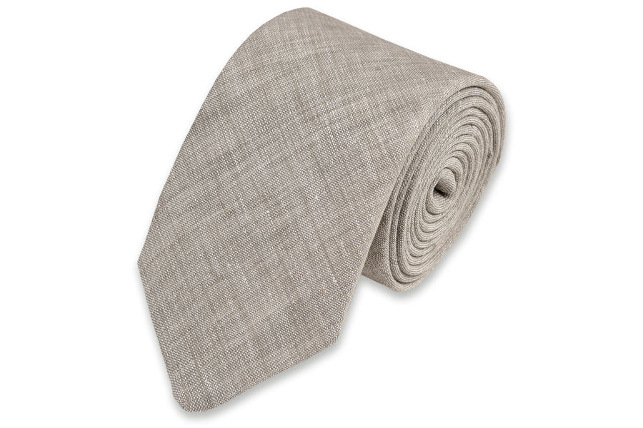 Sea Island Linen Necktie - Gray | High 