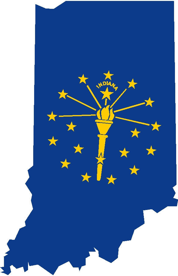 indiana state flag decal House Of Grafix