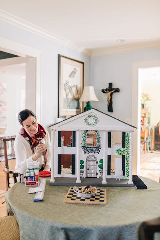 Hand Painted Dollhouse