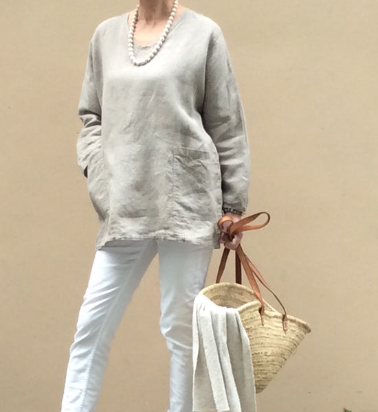 Linen Tunic Style 'Chloe' | Natural 100% Linen - Made in Canada – Le ...