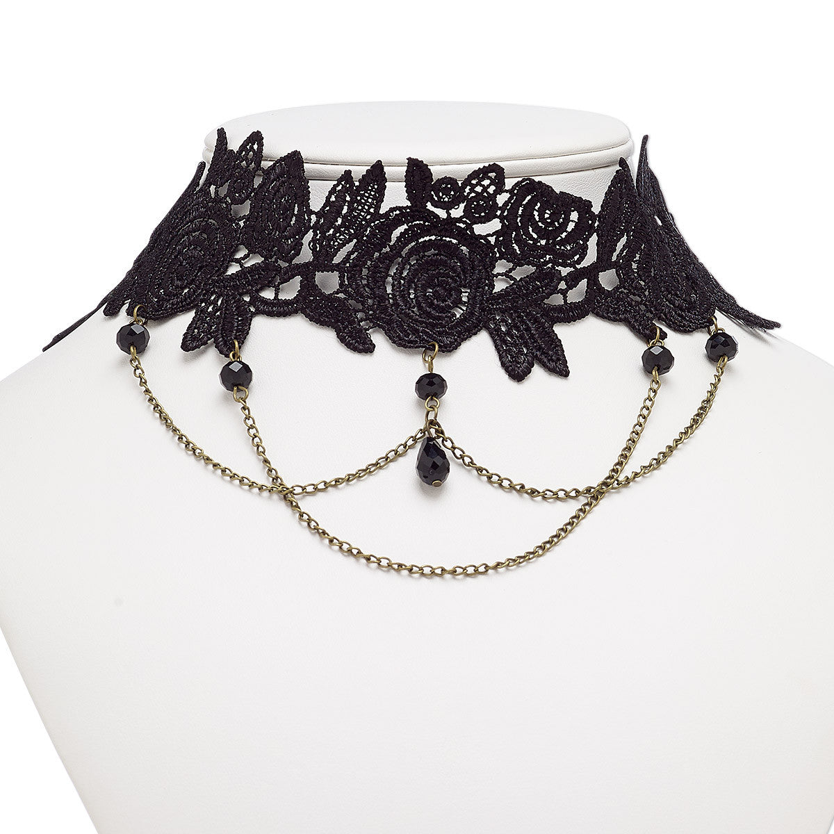 black choker with flower