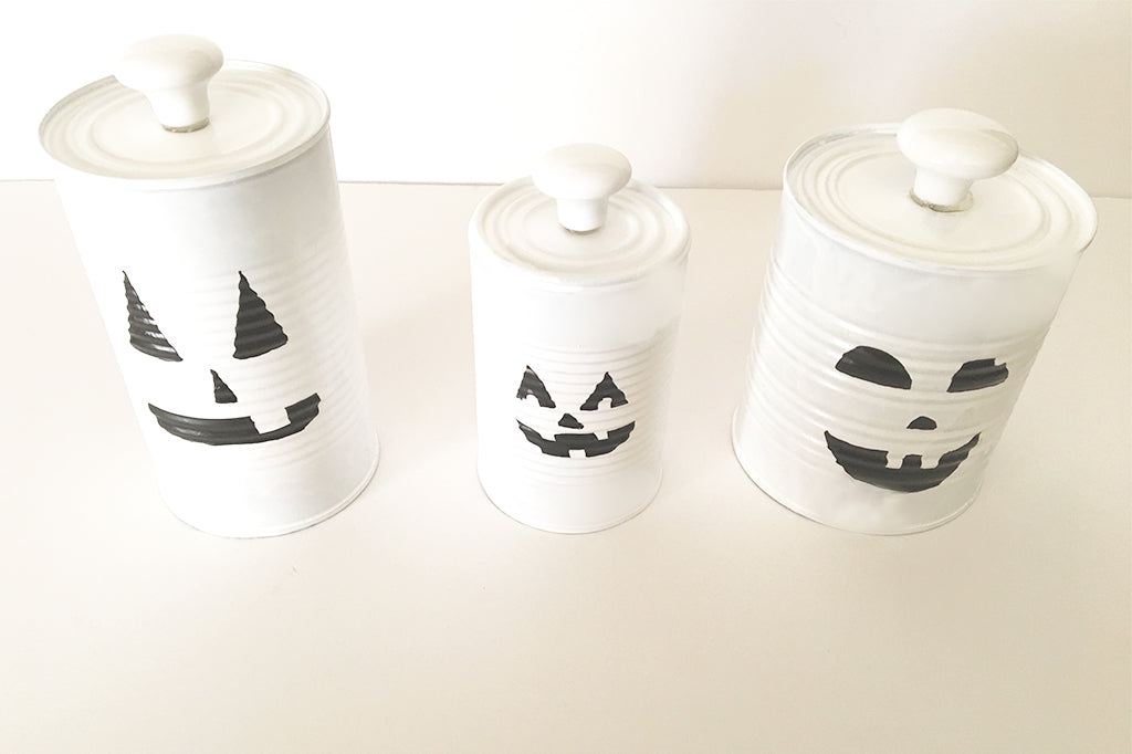 DIY Pumpkin Tin Cans